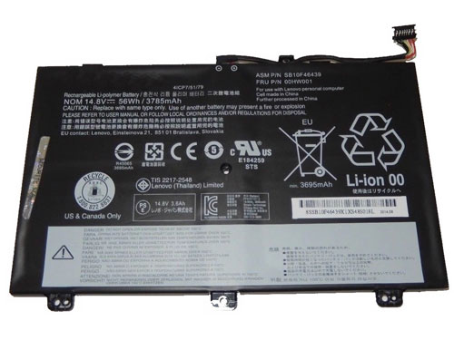 Oem Replacement laptop battery LENOVO  for 00HW001 